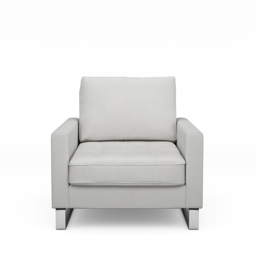 West Houston Sessel, Baumwolle Ash Grey