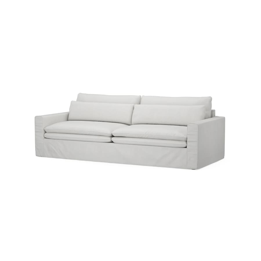 Continental Sofa 3,5 Seater, washed cotton, ash grey