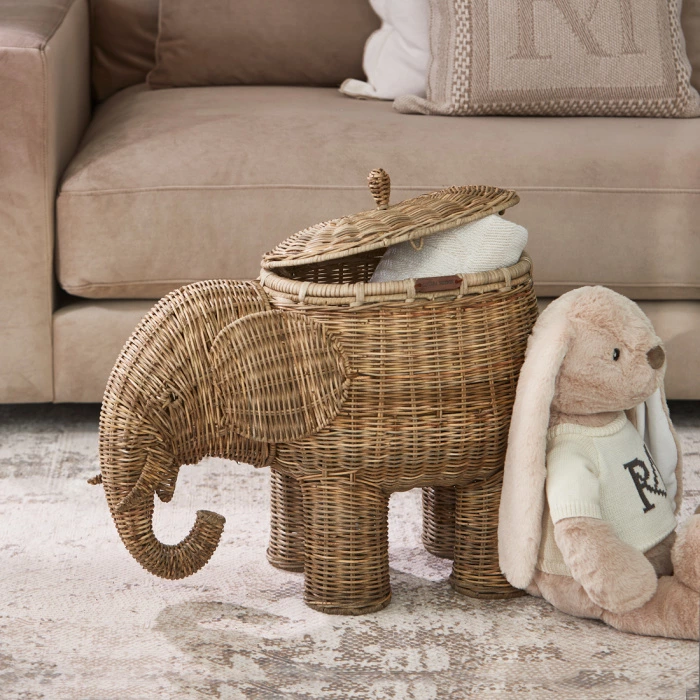 RR Elephant Basket Deco