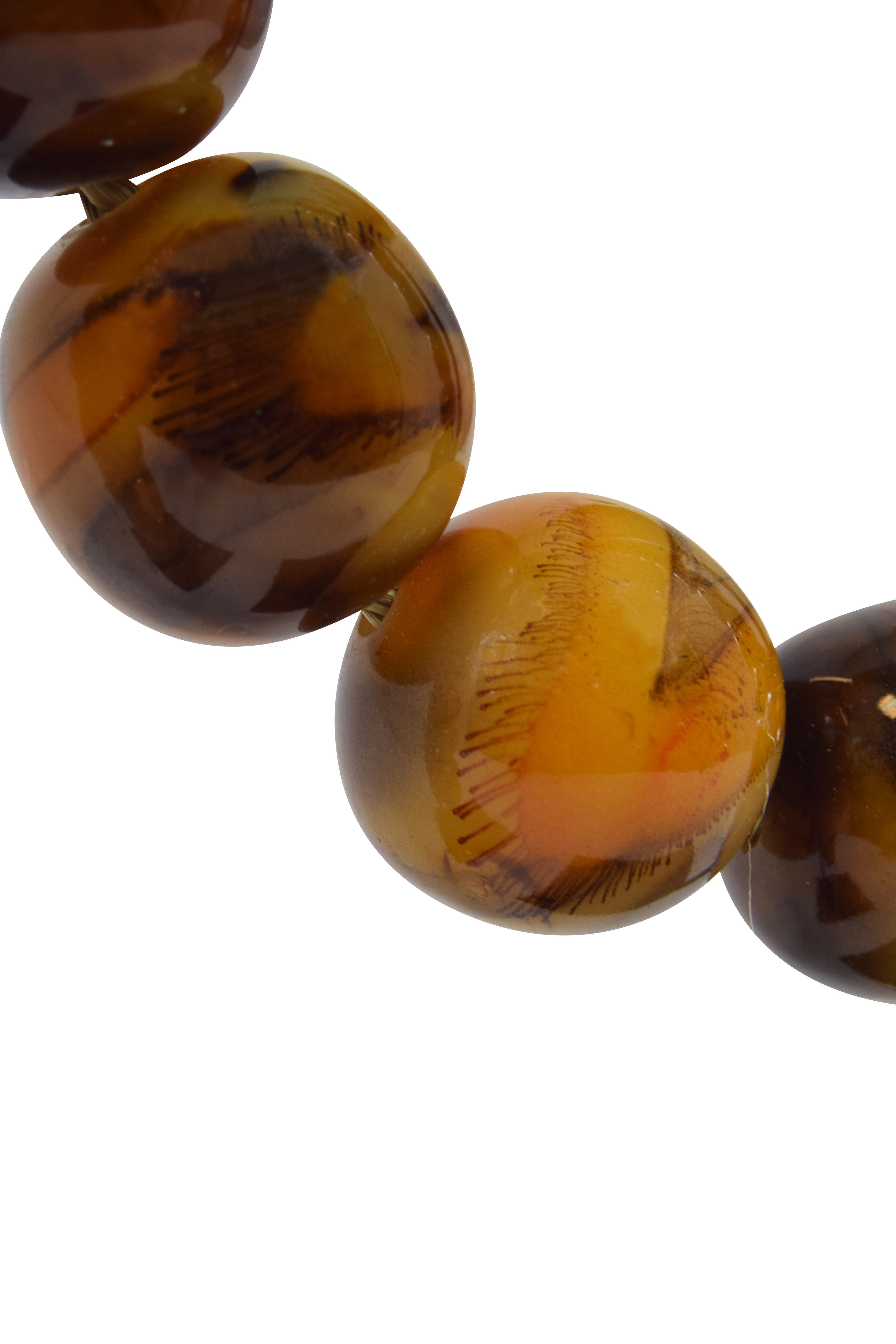 Opera Necklace amber brown H52