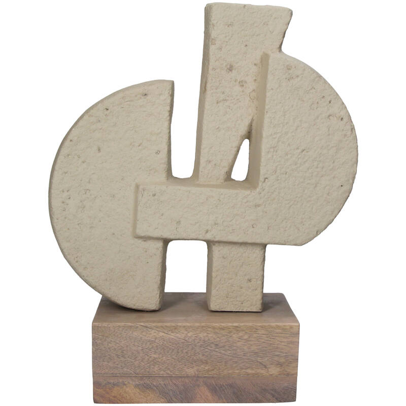 Ornament Papermache beige