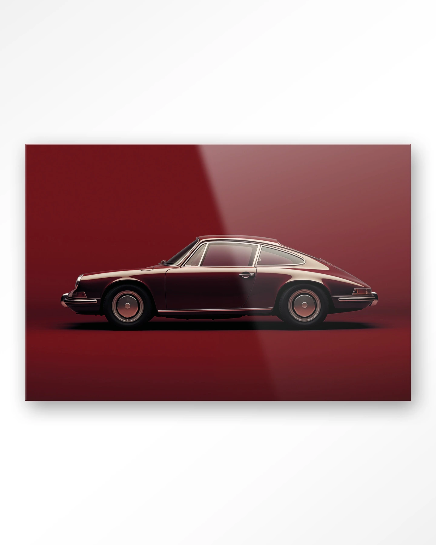 Vintage Porsche Red 80x120 Red