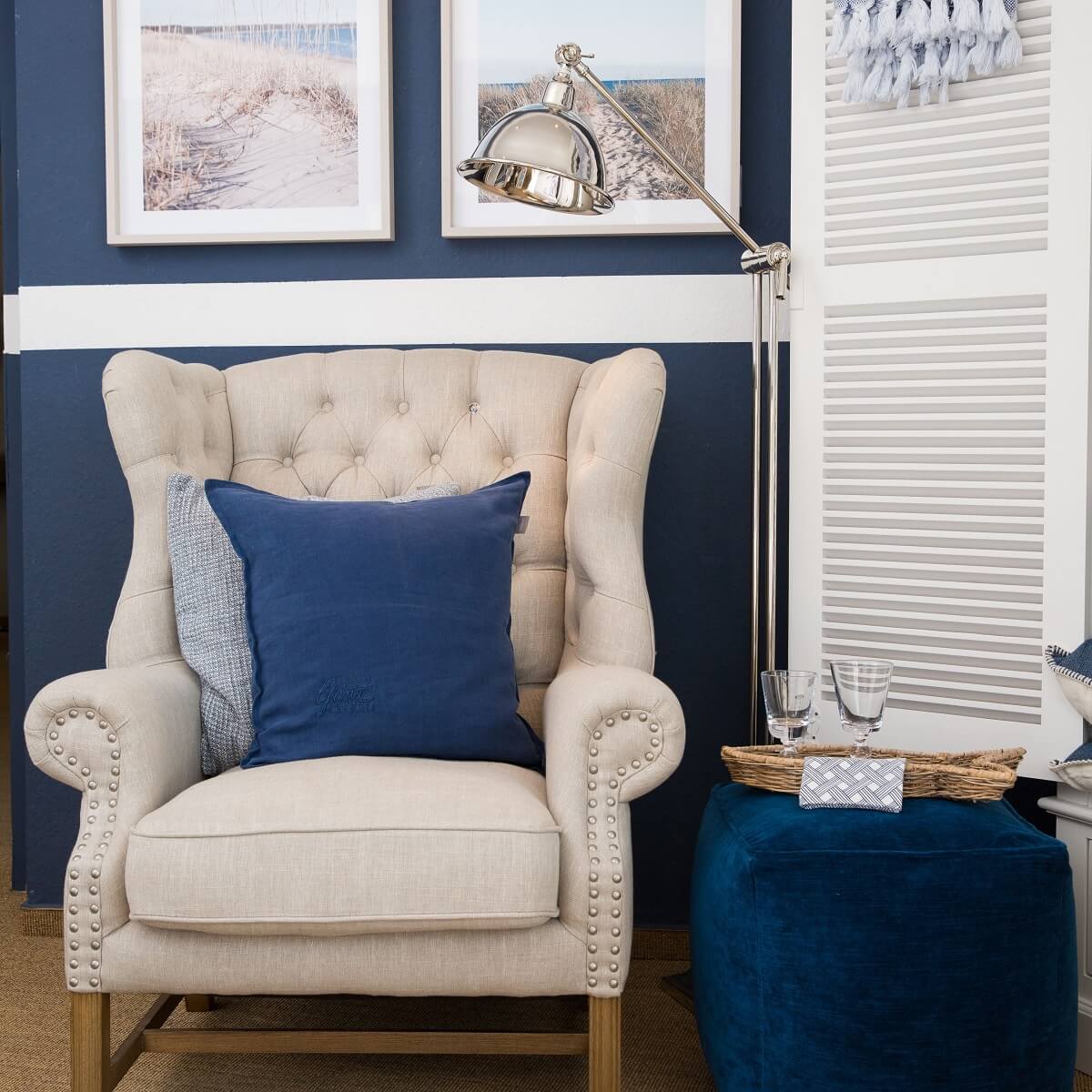 Franklin Park Wing Chair Linen Flax