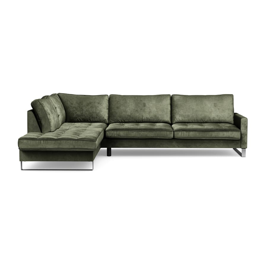 West Housten Corner Sofa CL Left Velvet Ivy