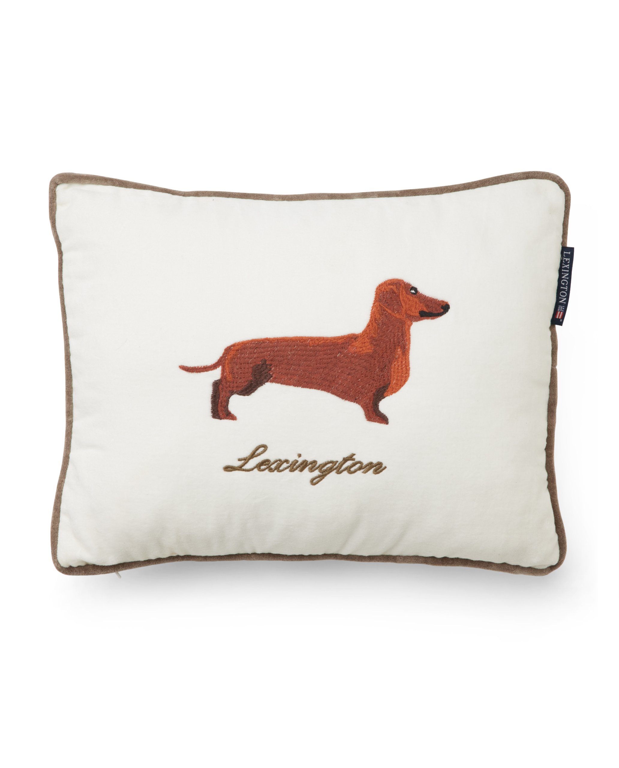Kissen Dog Velvet 40x30 beige