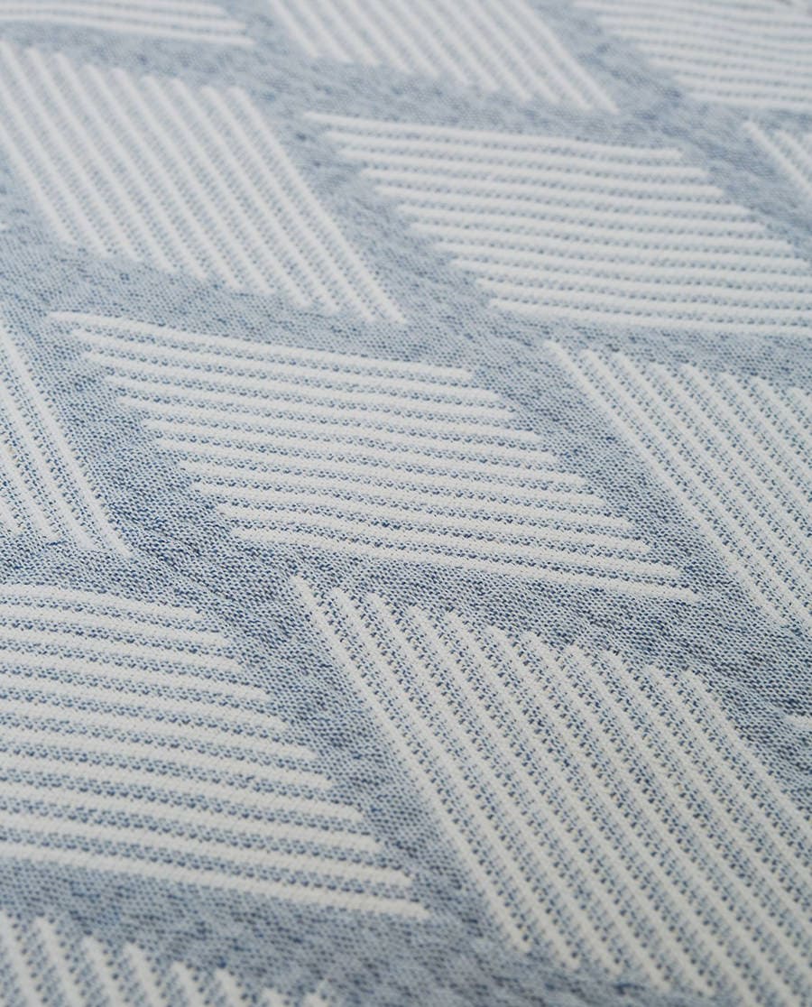 Decke 160x240 Jaquard blue/white