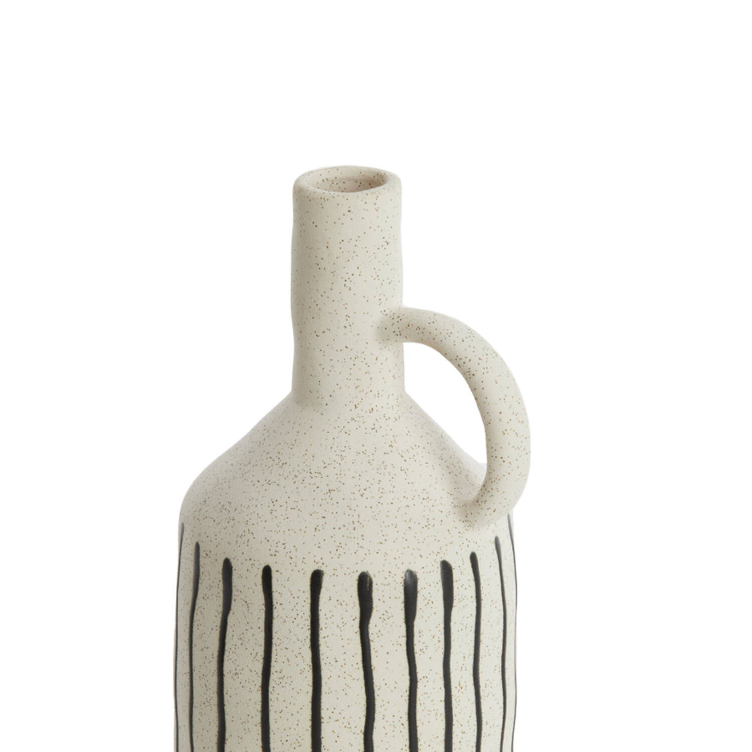 Vase Jonai creme-schwarz