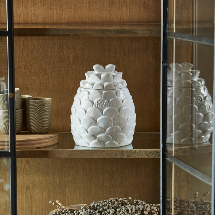 Frosted Pine Cone Storge Jar