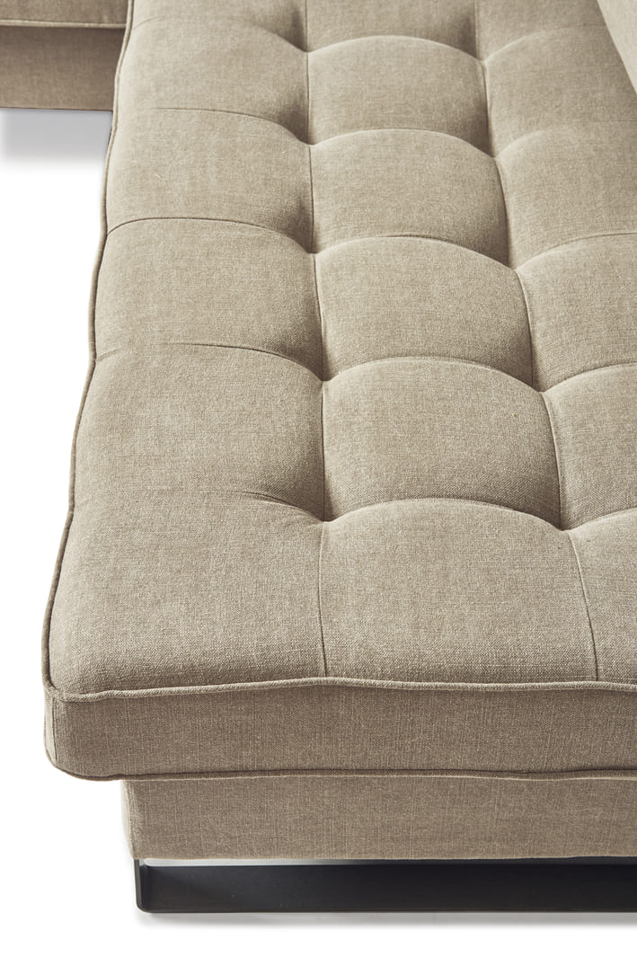 West Houston Ecksofa Chaiselongue Rechts, Baumwolle Natural