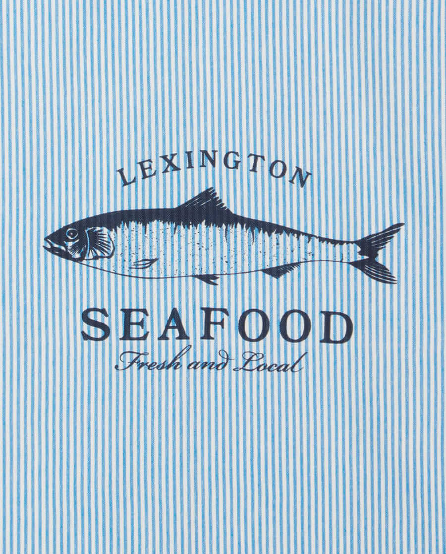 Seafood Kitchen Towel 50x70 blue