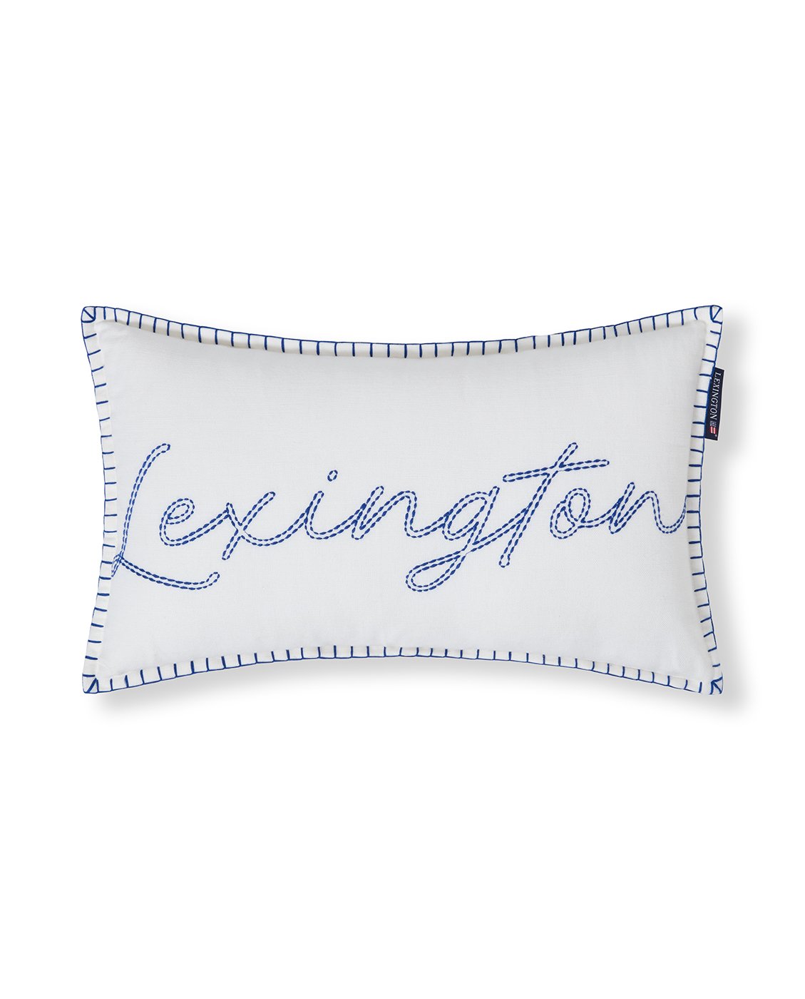 Kissen Logo 50x30 white/blue