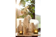 Vase Jonai creme-schwarz